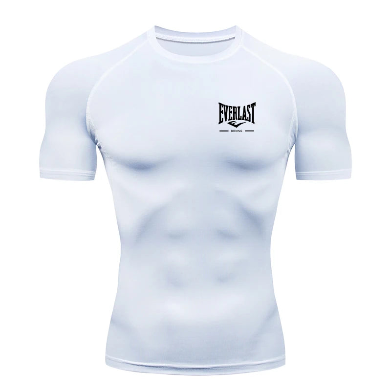 Fitted Crew Neck Short Sleeve Compression T Shirt