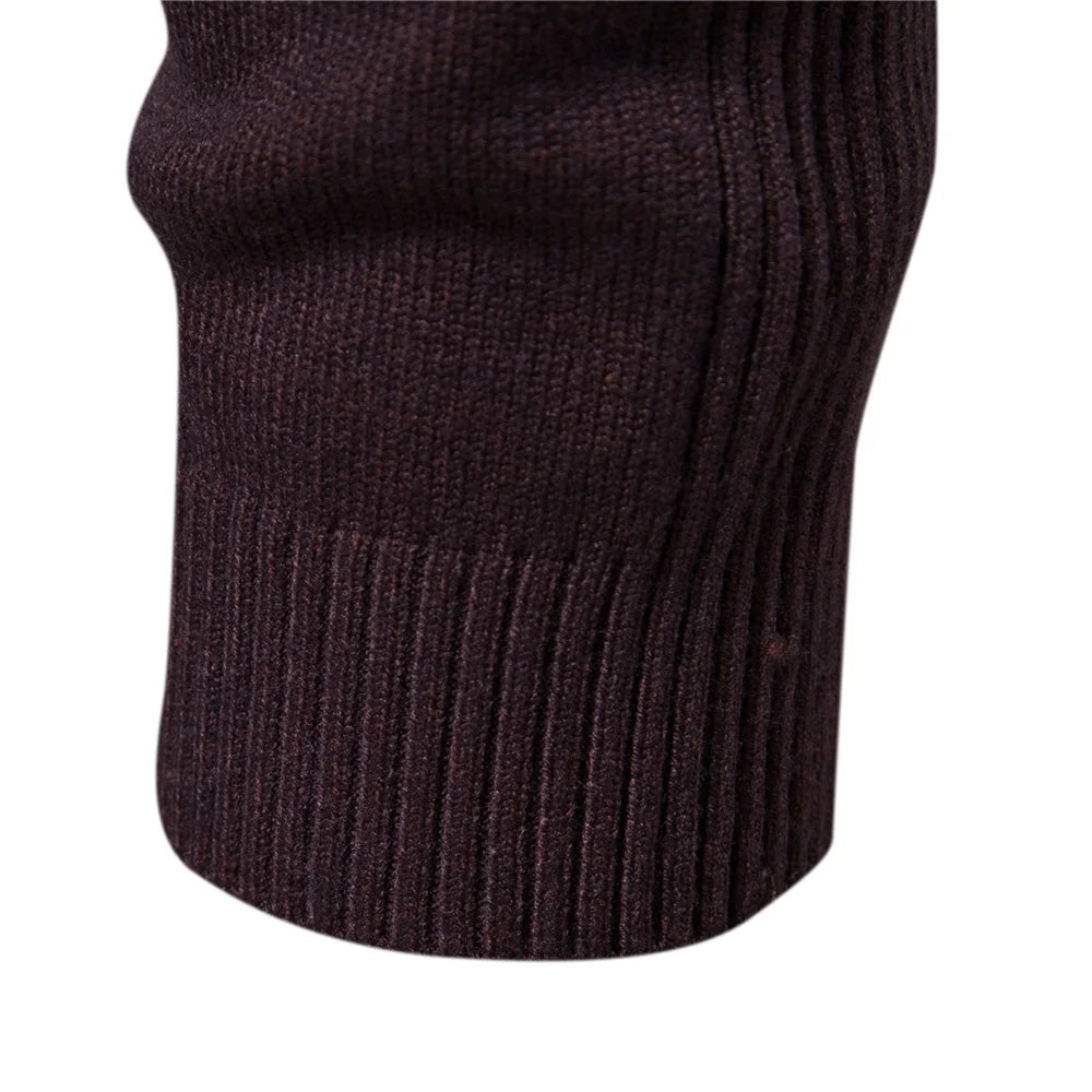 Men's Mock Neck Long Sleeve Knit Sweater