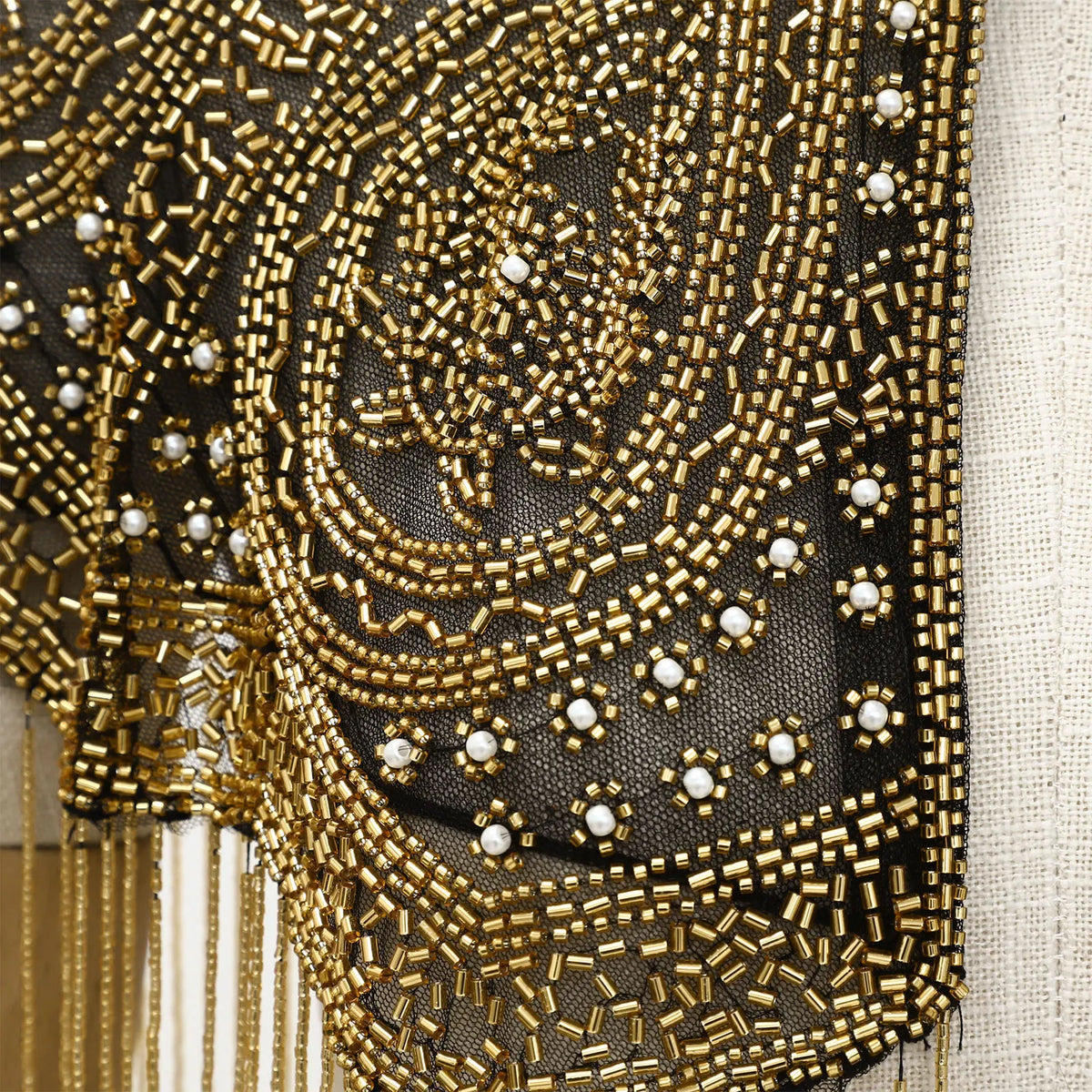 Beaded Long Fringe Cape for Layering over Outfits