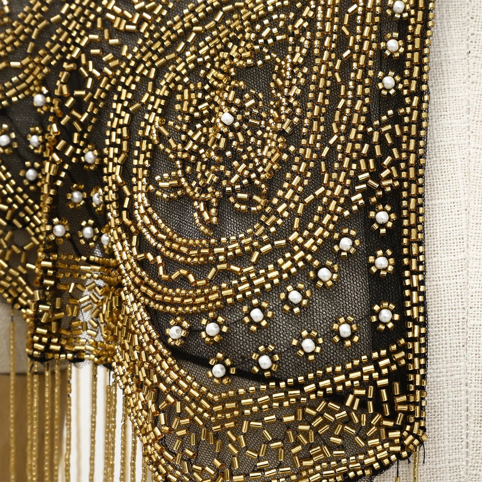 Beaded Long Fringe Cape for Layering over Outfits