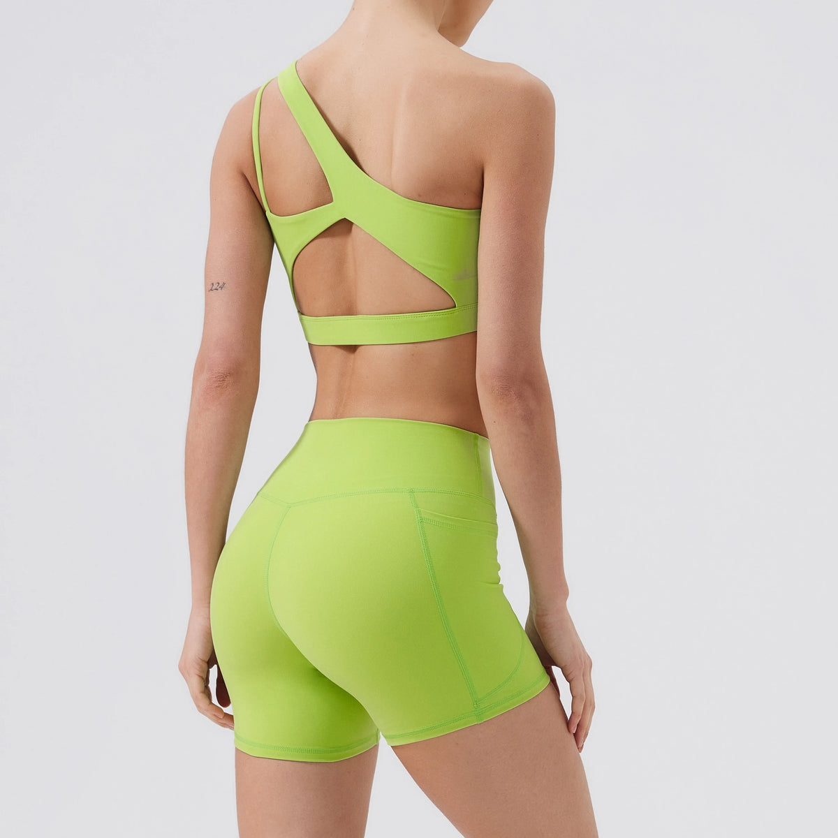 Women's One Shoulder Cutout Strap Sports Bra