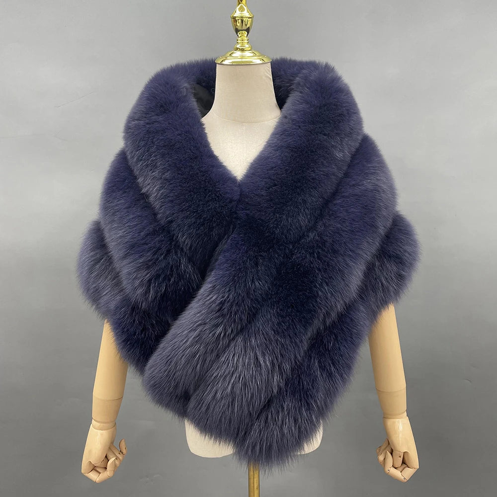 Plush Cross Front Wrap Cape for Layering over Outfits