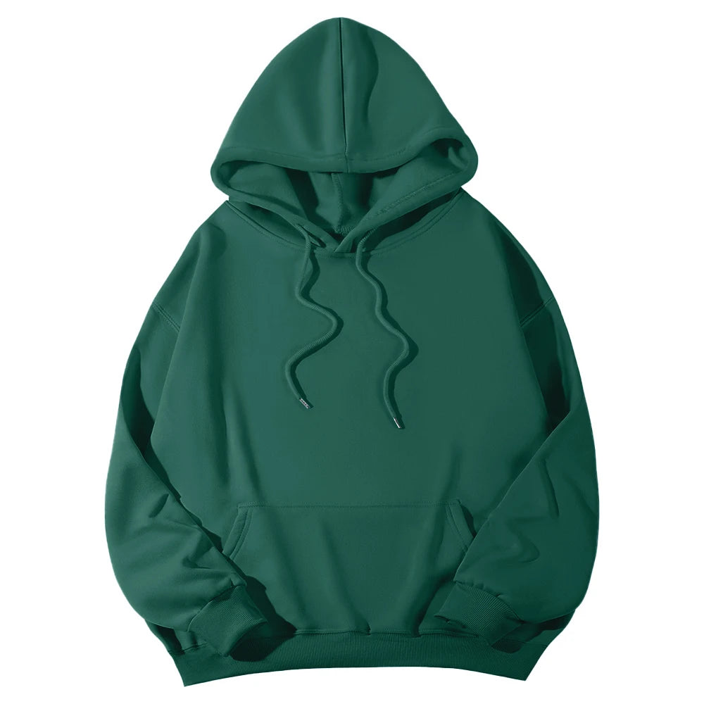 Long Sleeve Casual Hooded Sweatshirt with Relaxed Streetwear Styling