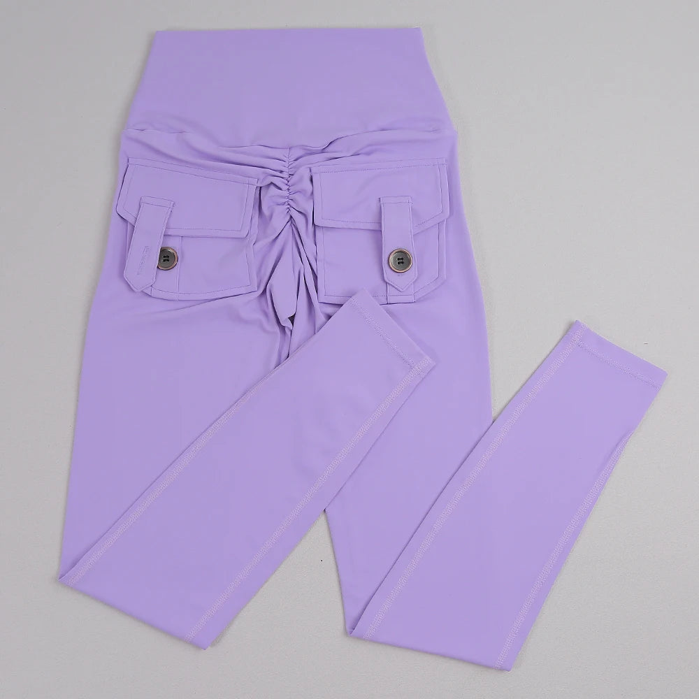 Women's Back Pocket Full Length Leggings For Workout Outfits