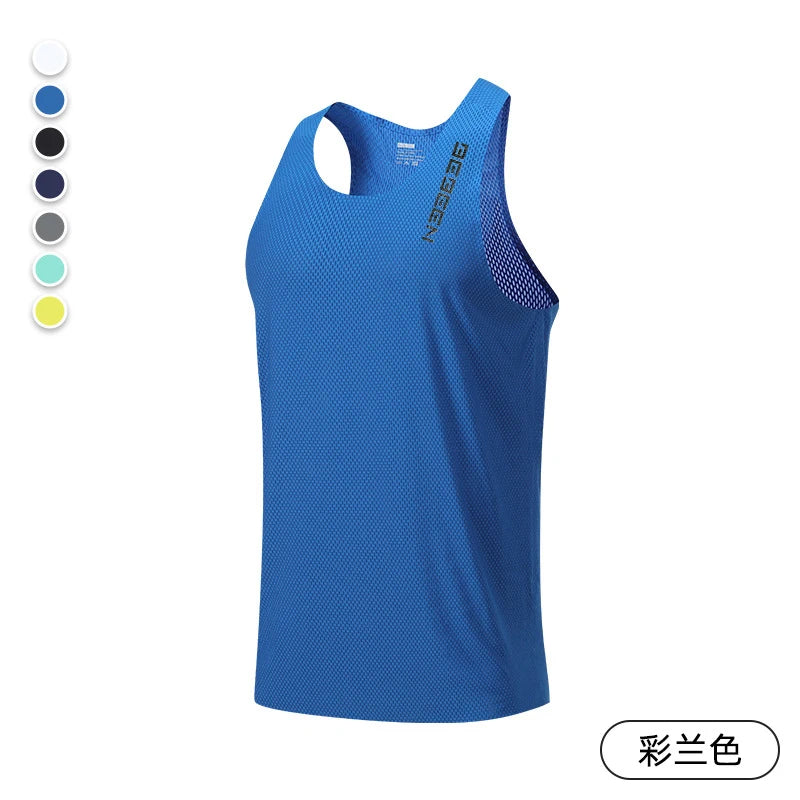 Sleeveless Crew Neck Racerback Running Training Tank Top
