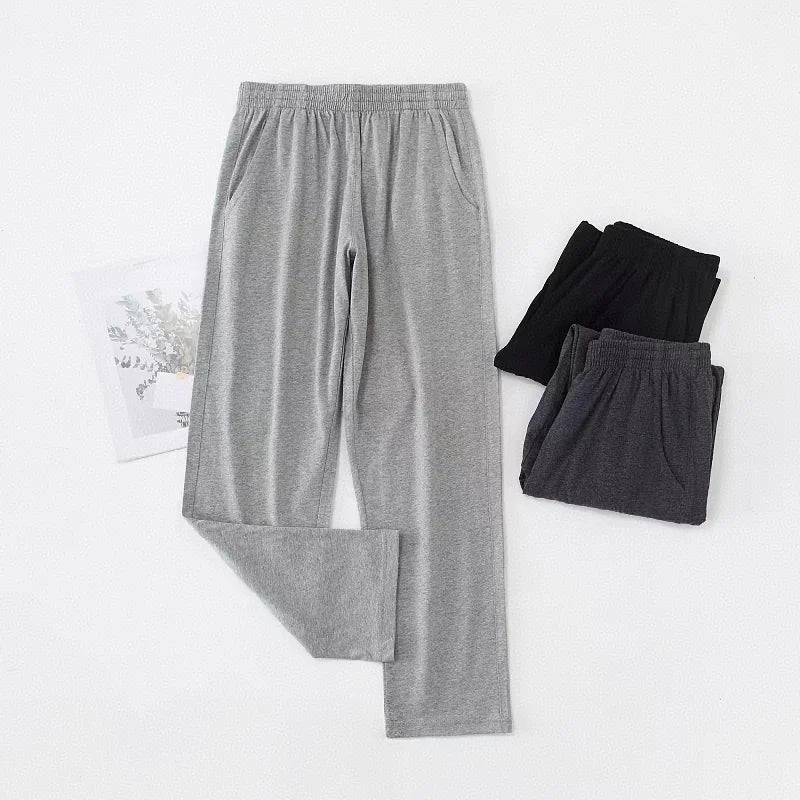 Men's Patterned Elastic Waist Straight Leg Pajama Lounge Pants