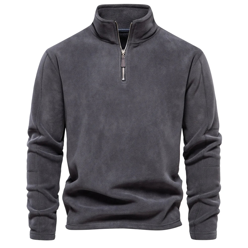 Men's Quarter-Zip Fleece Long-Sleeve Pullover