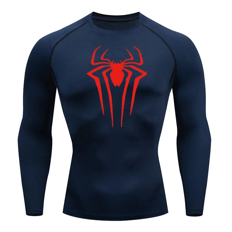 Fitted Crew Neck Long Sleeve Compression T Shirt