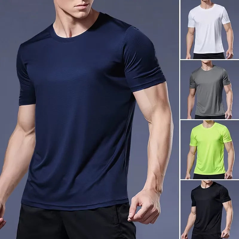 Men's Crew Neck Short Sleeve Gym T-Shirt