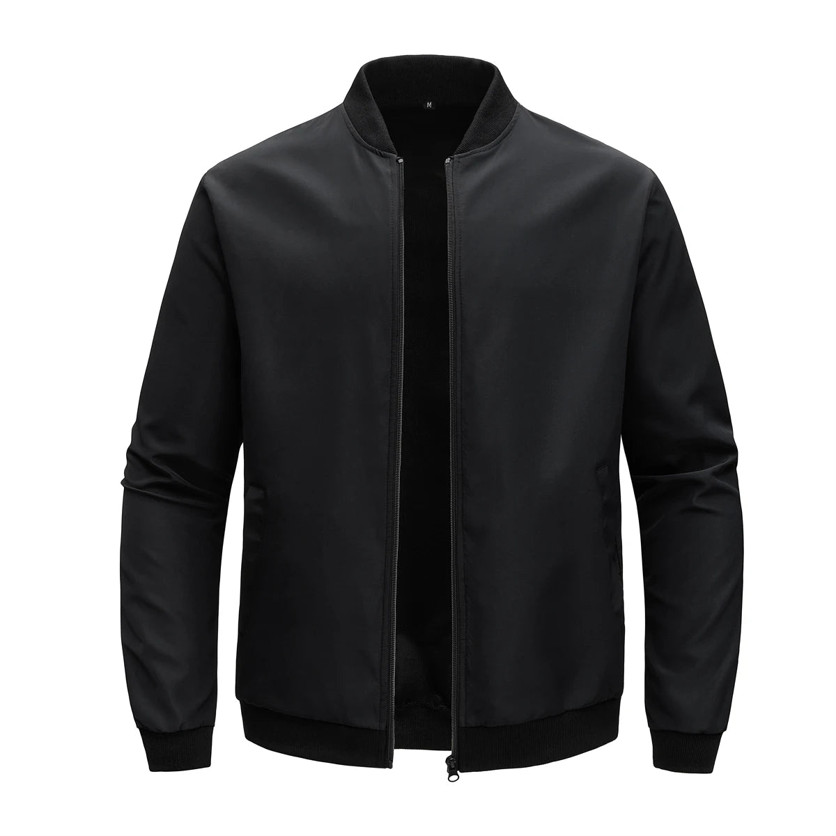 Men's Short Baseball-Collar Zip-Front Jacket