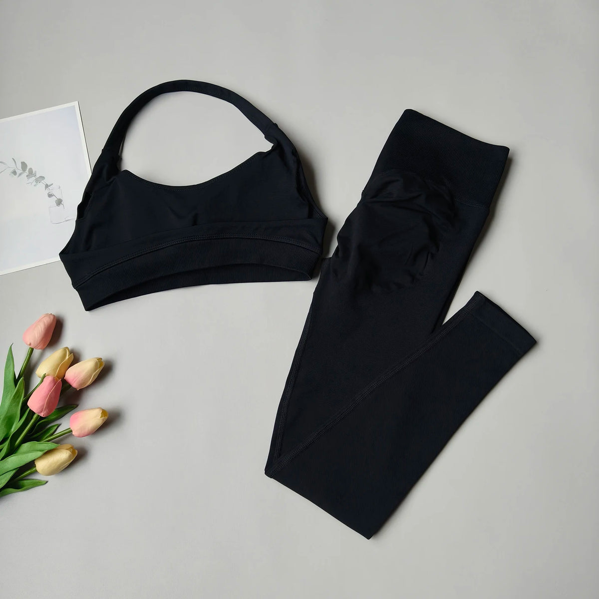 Women's Halter Bra And Leggings Yoga Set For Workout Outfits