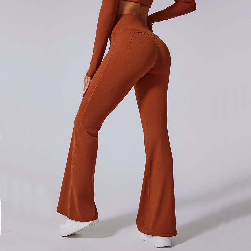 Women's High Waist Flared Leggings For Workout Outfits