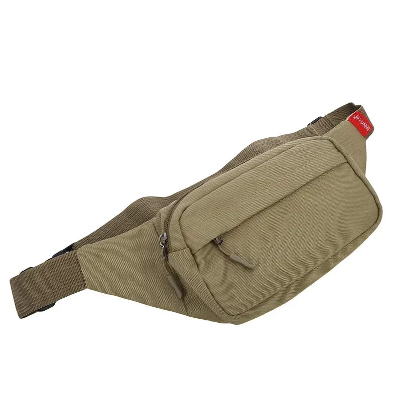 Solid Waist Pack with Adjustable Strap and Zippered Pockets