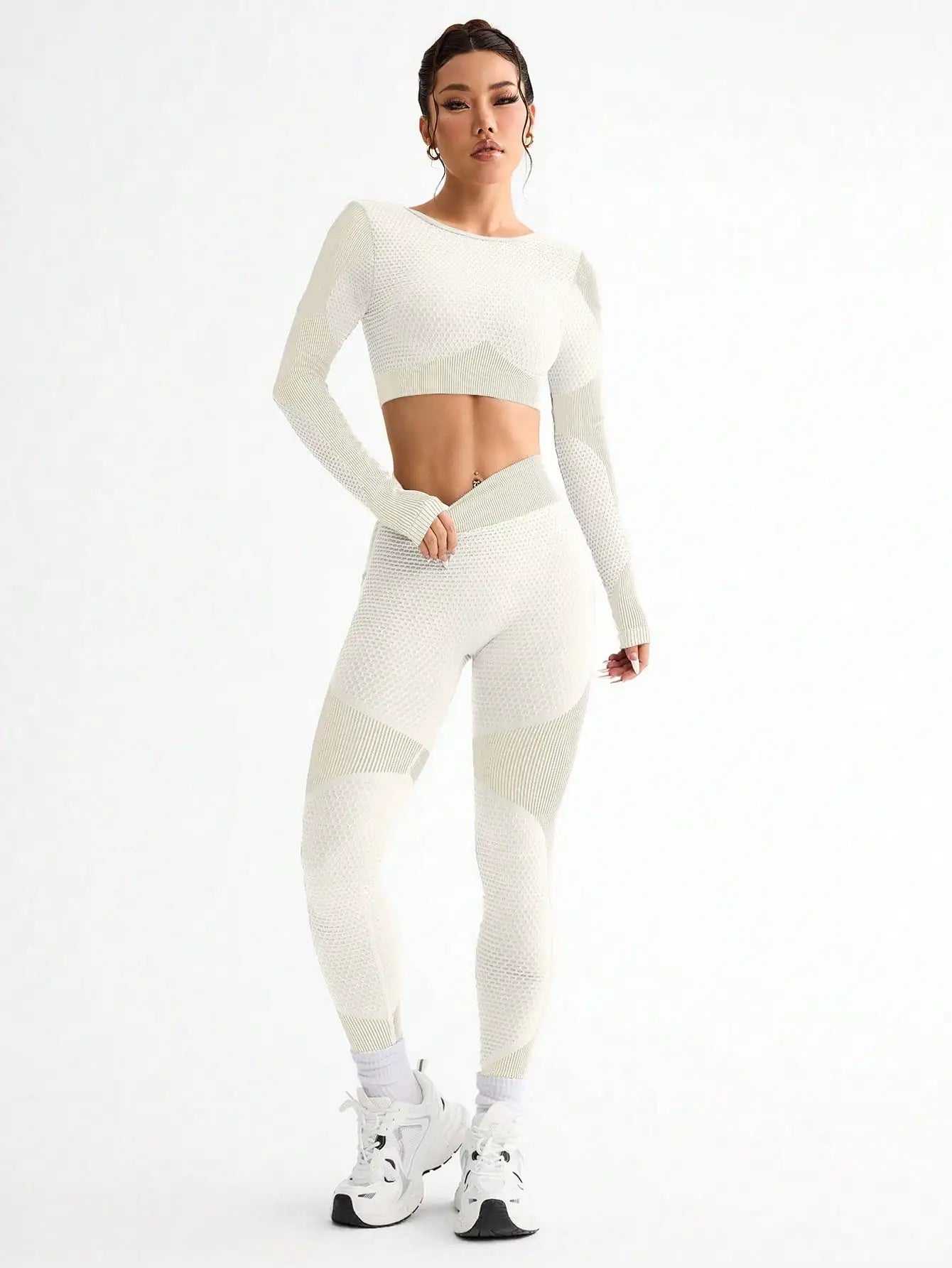 Women's Cross-Back Top and Leggings Workout Set