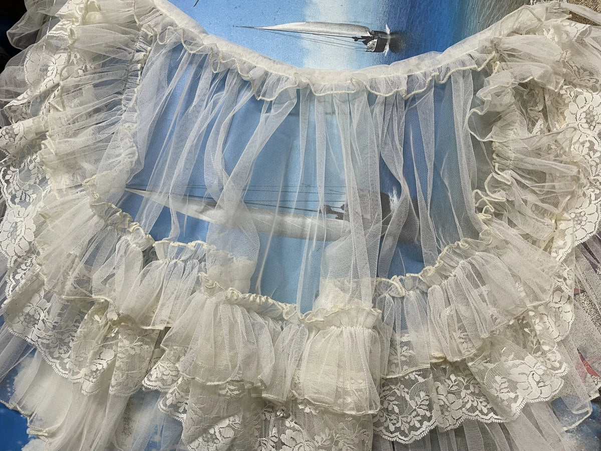 Ruffled Lace Capelet for Layering over Dresses and Tops