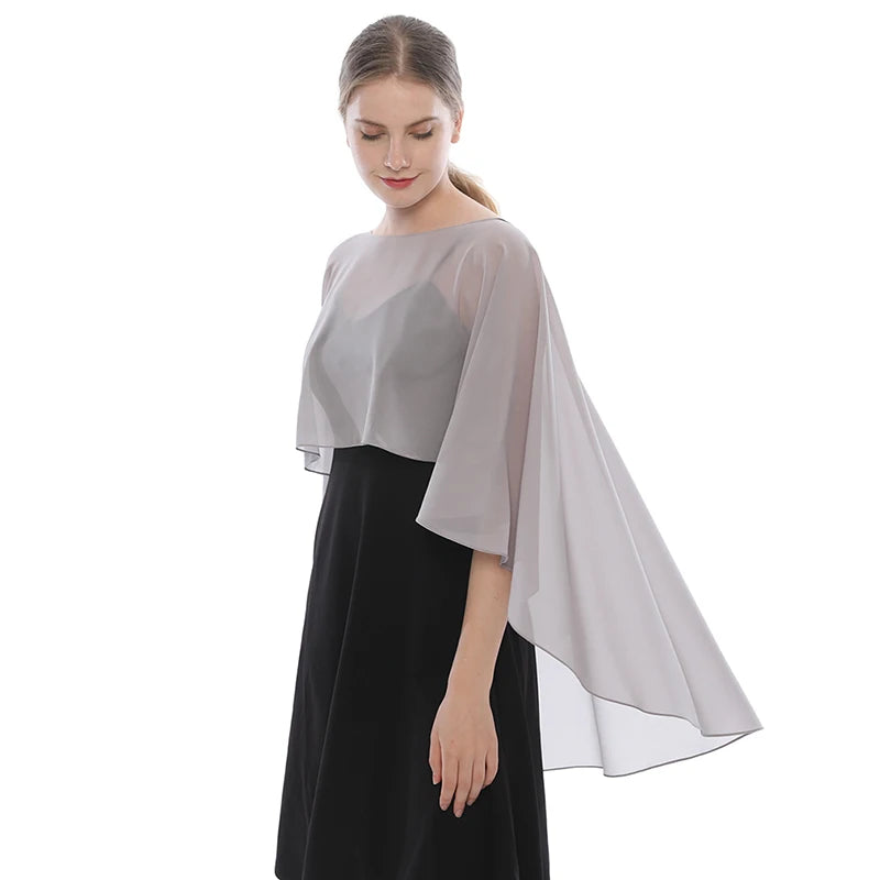 Sheer Long Draped Wrap Scarf for Layering over Outfits