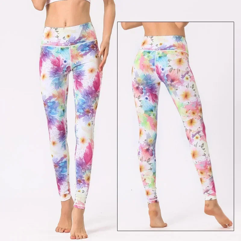 Women's Printed High-Waist Workout Leggings