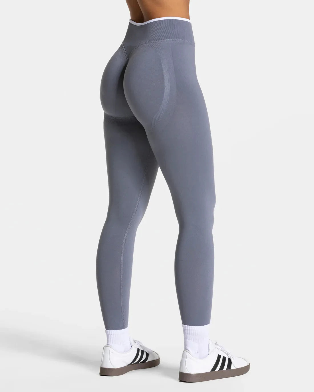 Women's High-Waist Contrast-Trim Stretch Ankle-Length Yoga Leggings