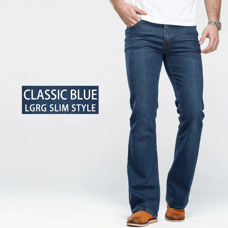 Men's Flared Denim Jeans for Casual Everyday Wear
