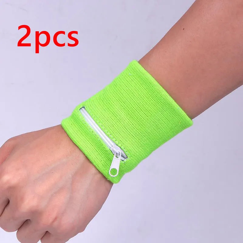 Zippered Wrist Pouch Wallet with Soft Band Shape