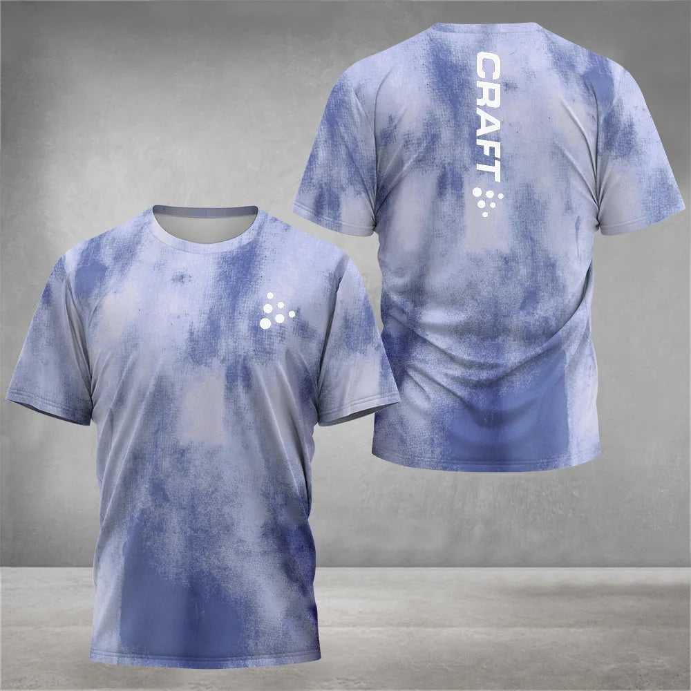 Printed Court Sports Short Sleeve T-shirt For Sports Outfits