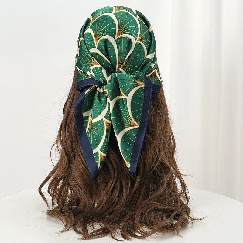 Printed Square Scarf with Floral and Graphic Pattern Options