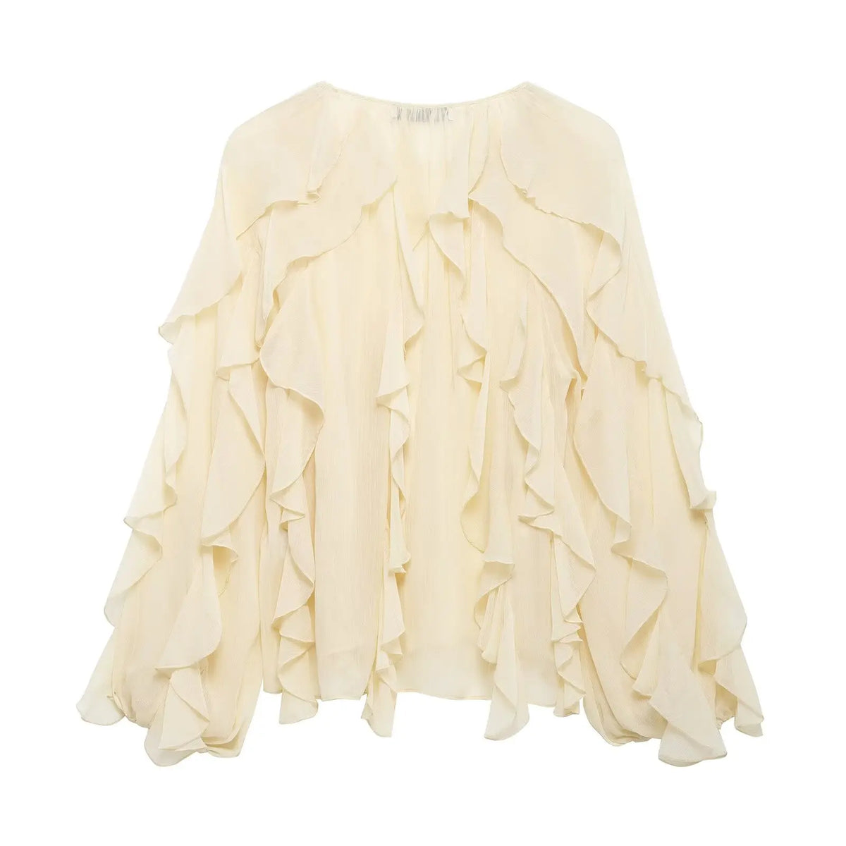 Women's Ruffled V Neck Blouse