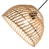 Rattan Bamboo Wood Pendant Light Ceiling Lustre Chandelier Hanging Lamp Hand Knitted Braided Home Living Room Decor 360°Lighting