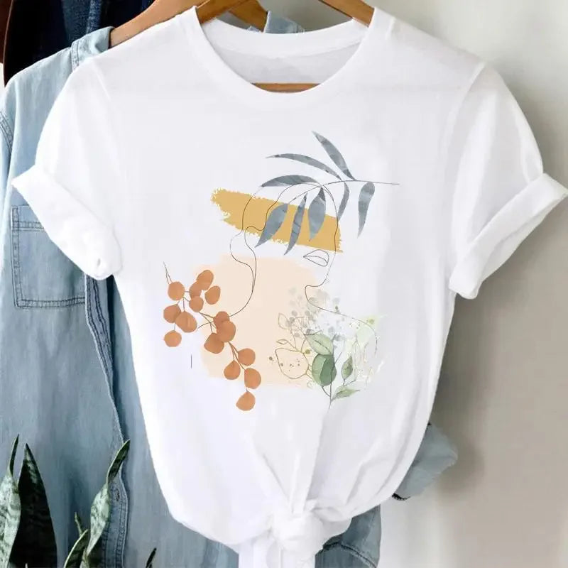Women's Nature Graphic Modal Short-Sleeve Crewneck T-Shirt