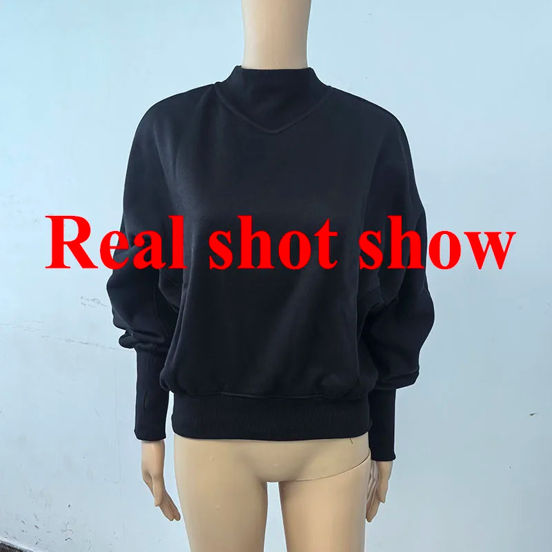 Long Sleeve Casual Pullover Sweatshirt with Original Style Options