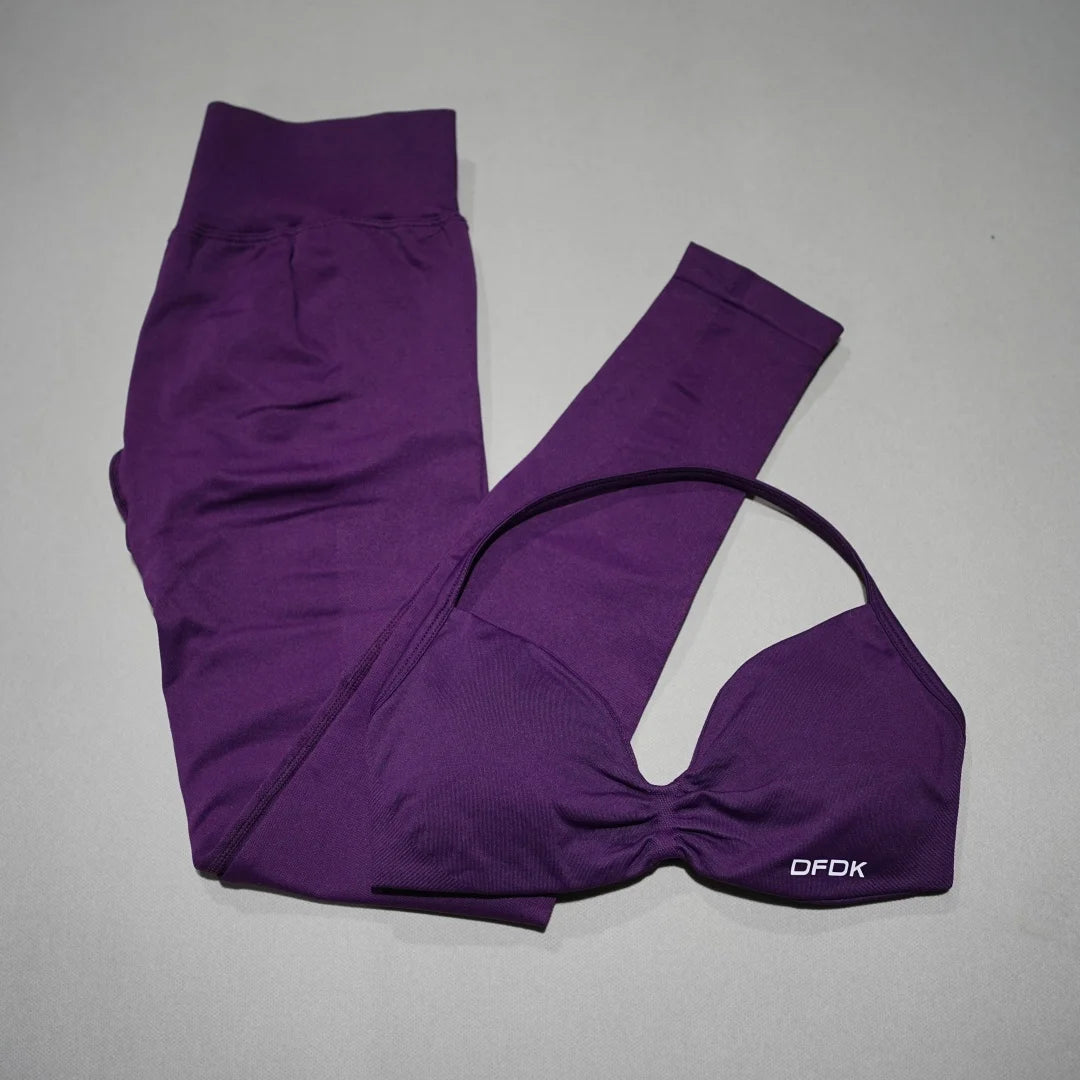Women's Strappy Bra And Bottoms Yoga Set For Workout Outfits