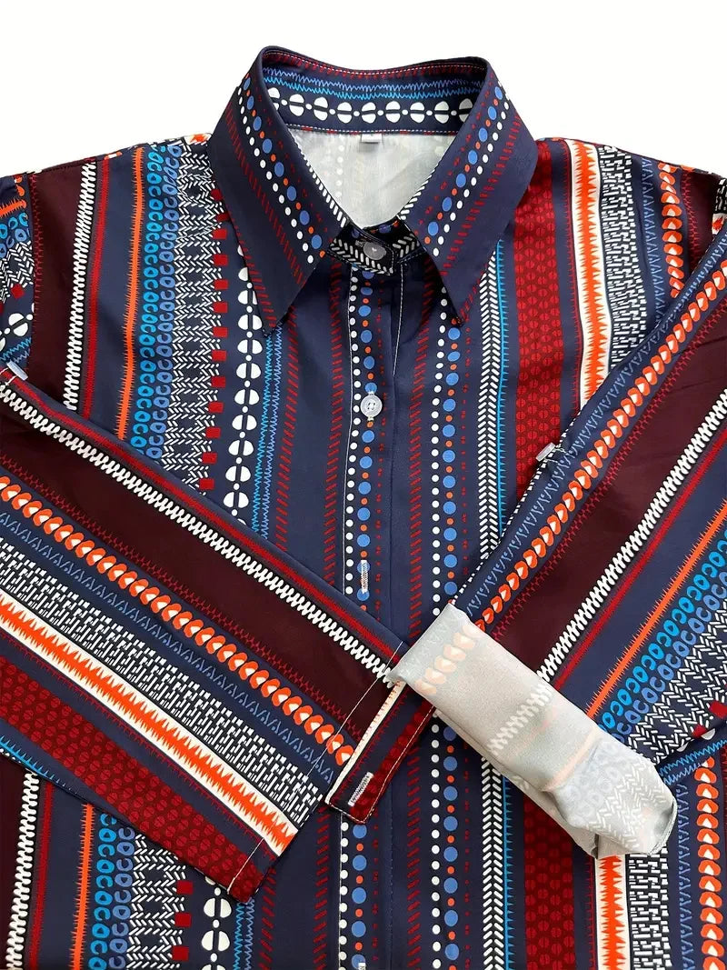 Women's Printed Button Front Shirt in Assorted Designs