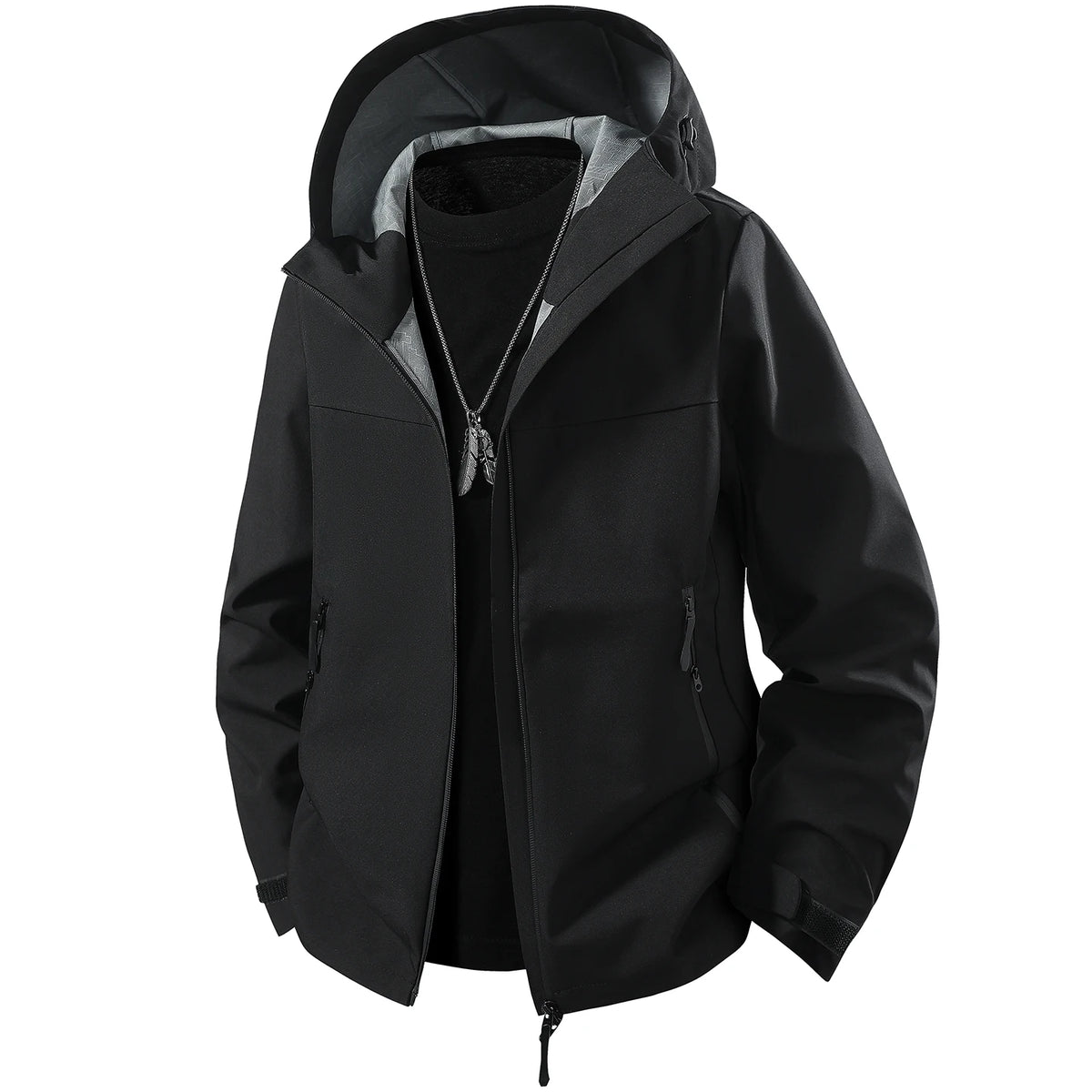 Unisex Waterproof Oil-Resistant Hiking Jacket for Outdoor Use