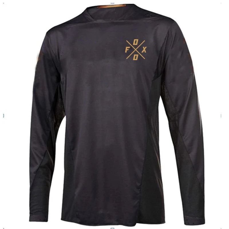 Long Sleeve Graphic Pullover Mountain Bike Jersey for Trail Riding