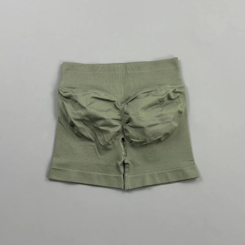 Women's High Waist Nylon Blend Scrunch Shorts for Gym Training