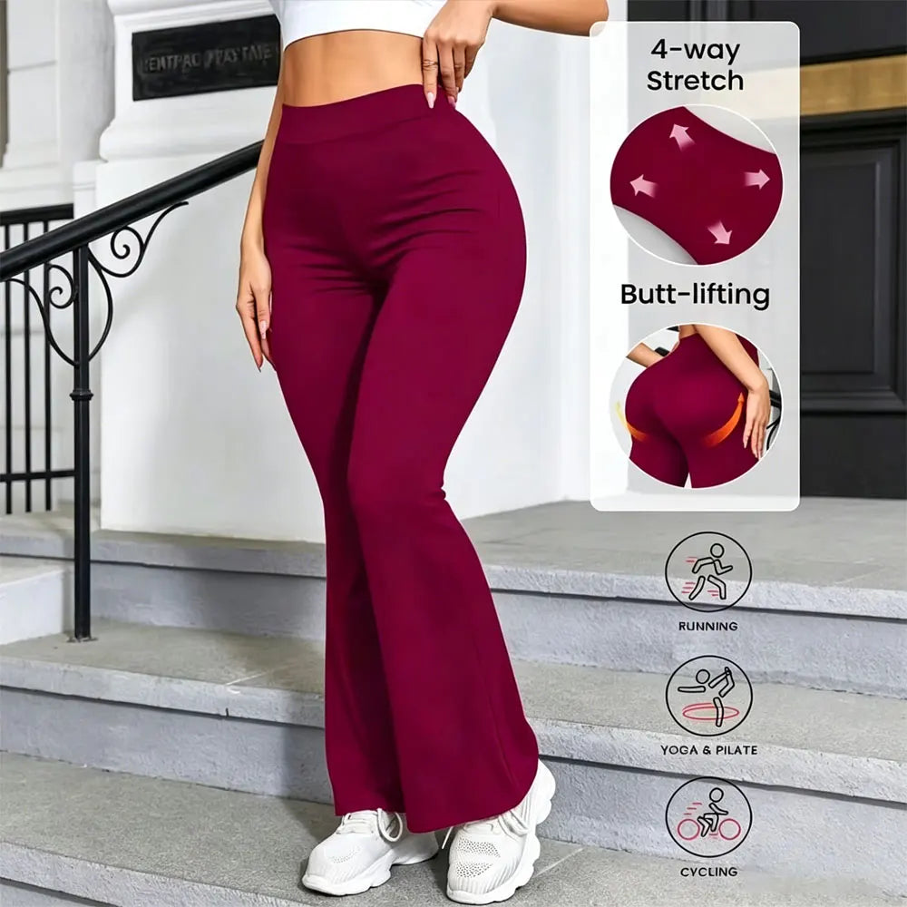 Women's High Waist Flared Leggings For Workout Outfits