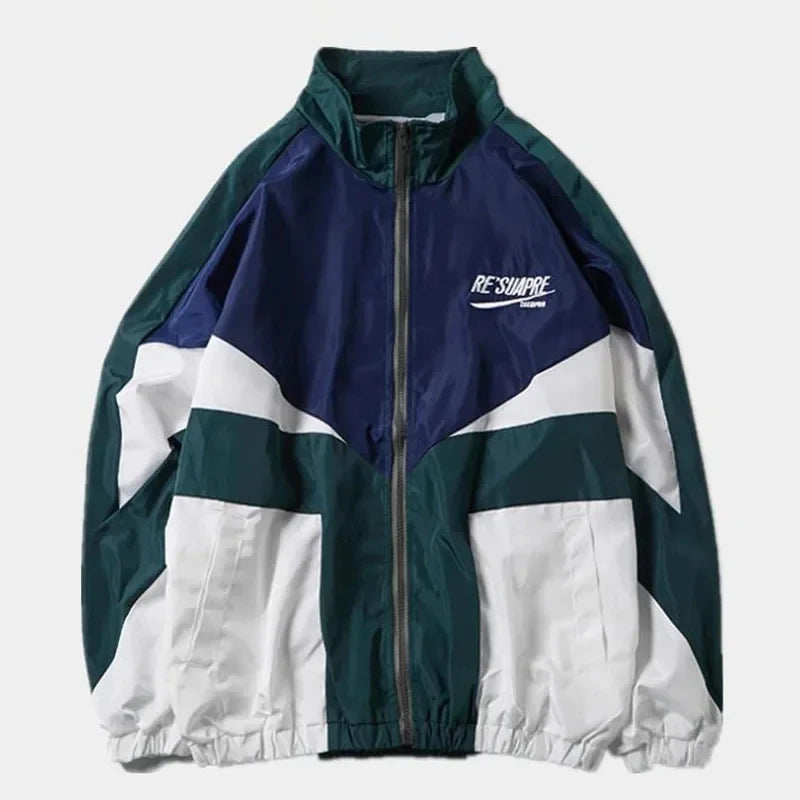 Color Block Long Sleeve Casual Streetwear Racing Style Jacket