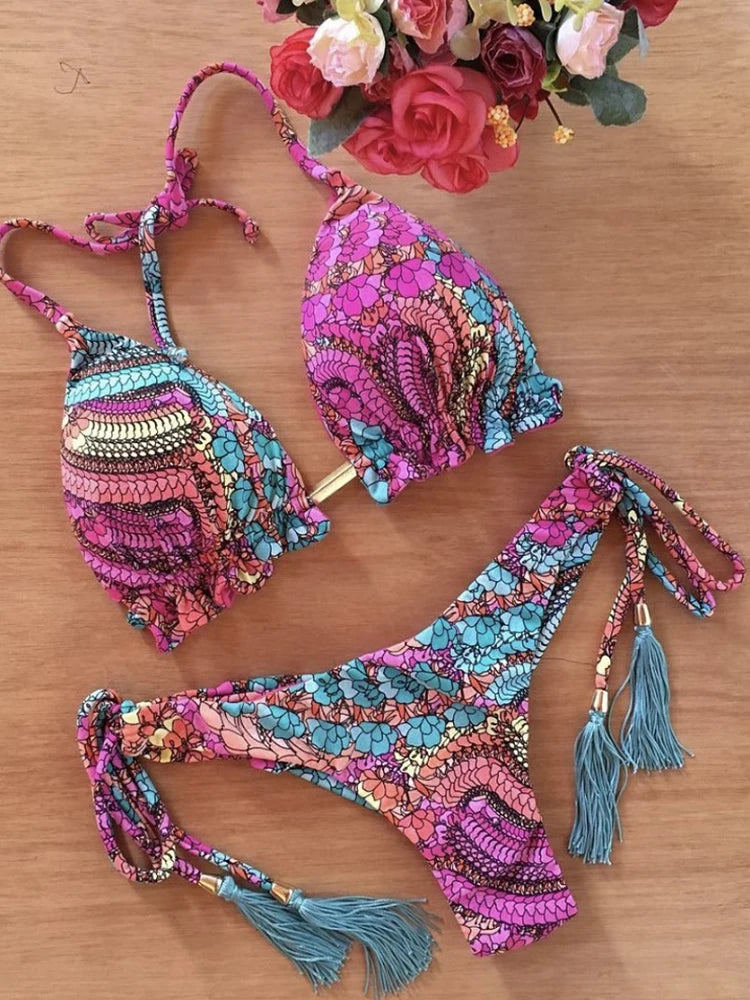Floral String Bikini