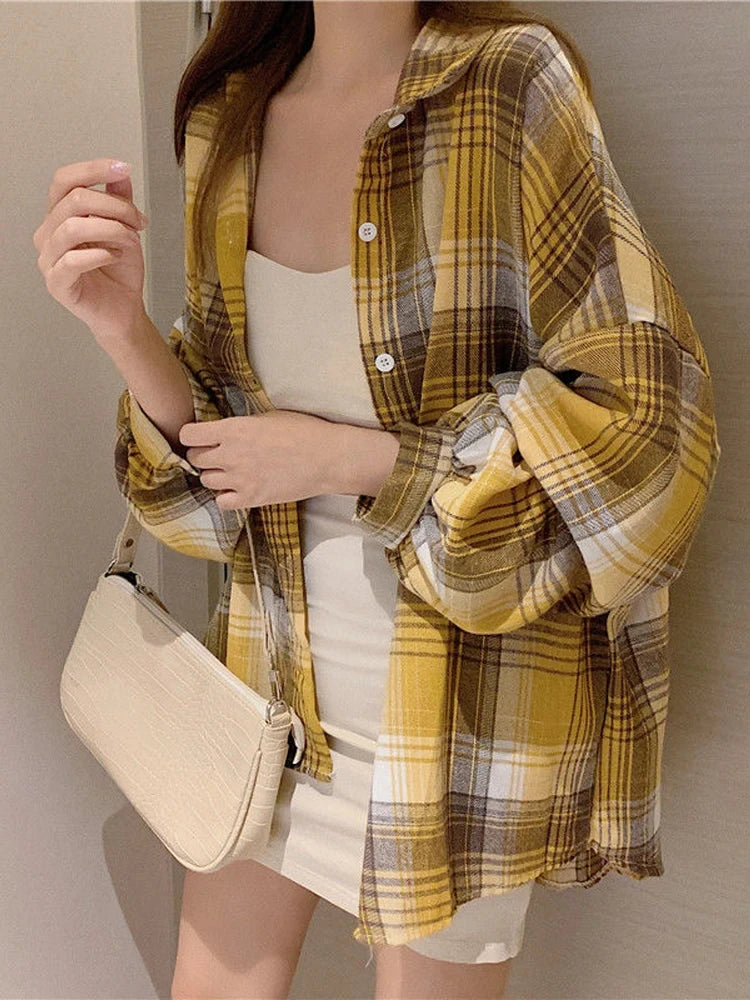 Women's Checked Long Sleeve Shirt