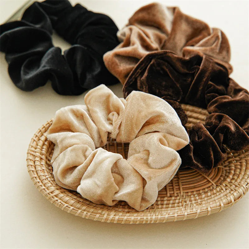 Fabric Scrunchie Elastic Hair Band for Ponytail and Bun Styling