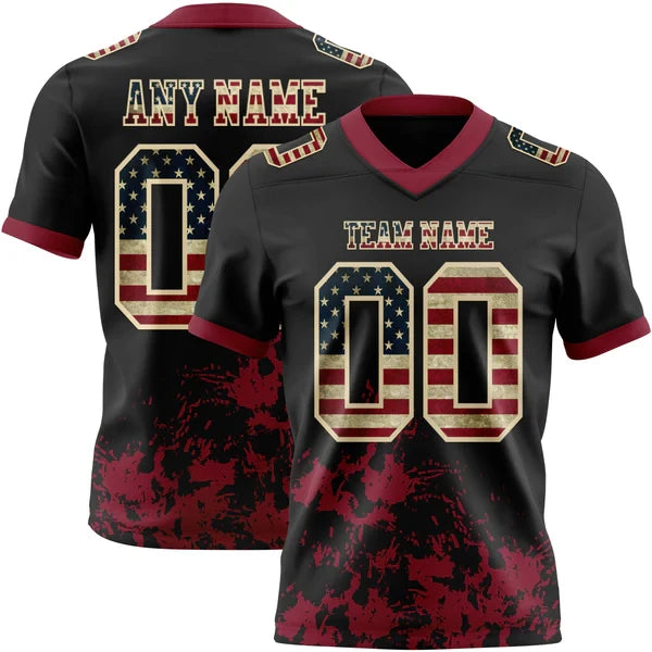 American Football Graphic Short Sleeve Crew Neck Sports T Shirt