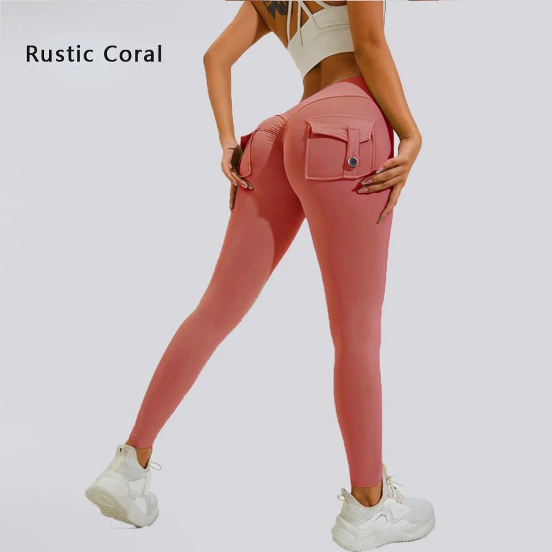 Women's Back Pocket Full Length Leggings For Workout Outfits
