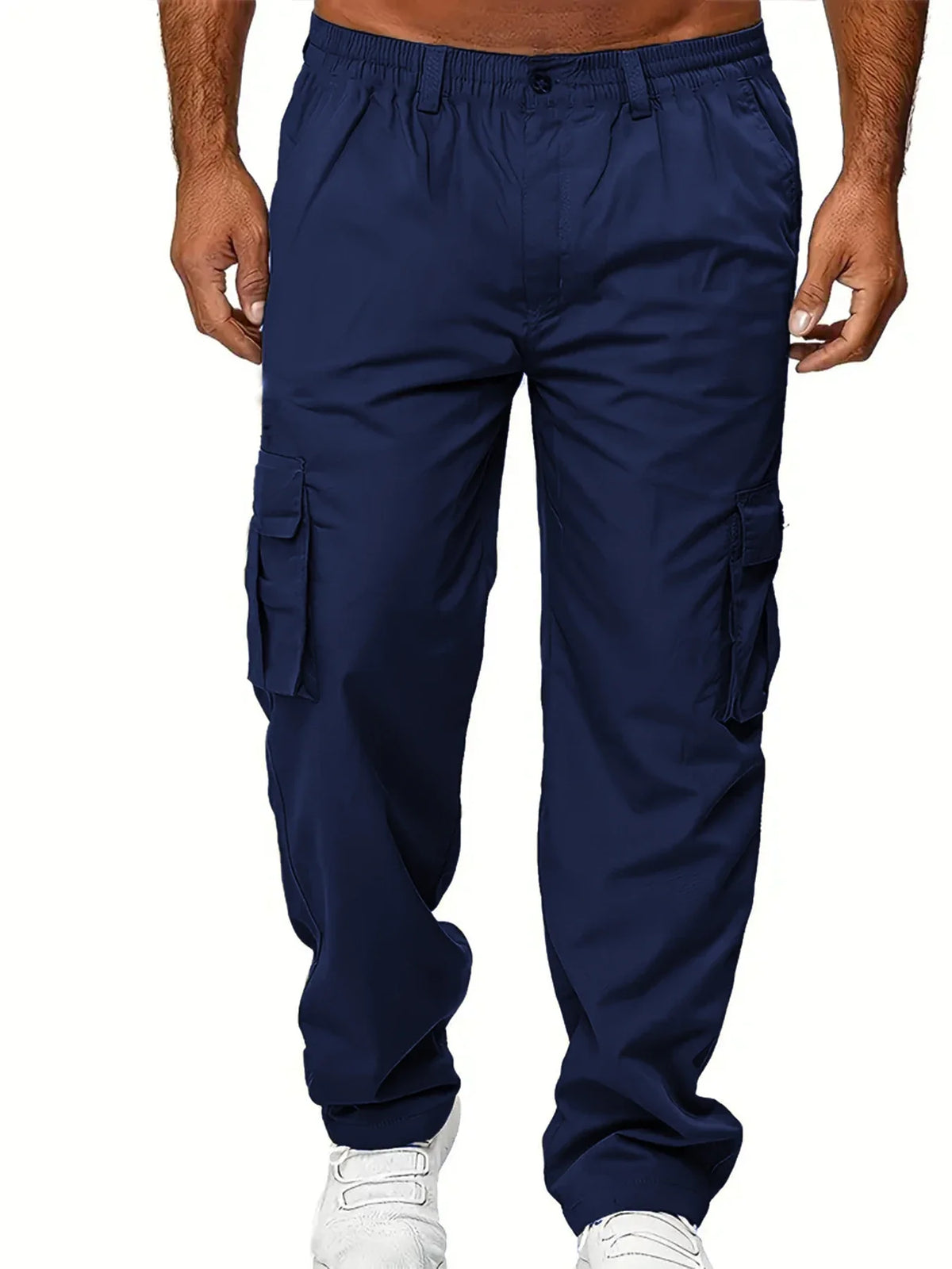 Men's Multi Pocket Elastic Waist Casual Cargo Pants