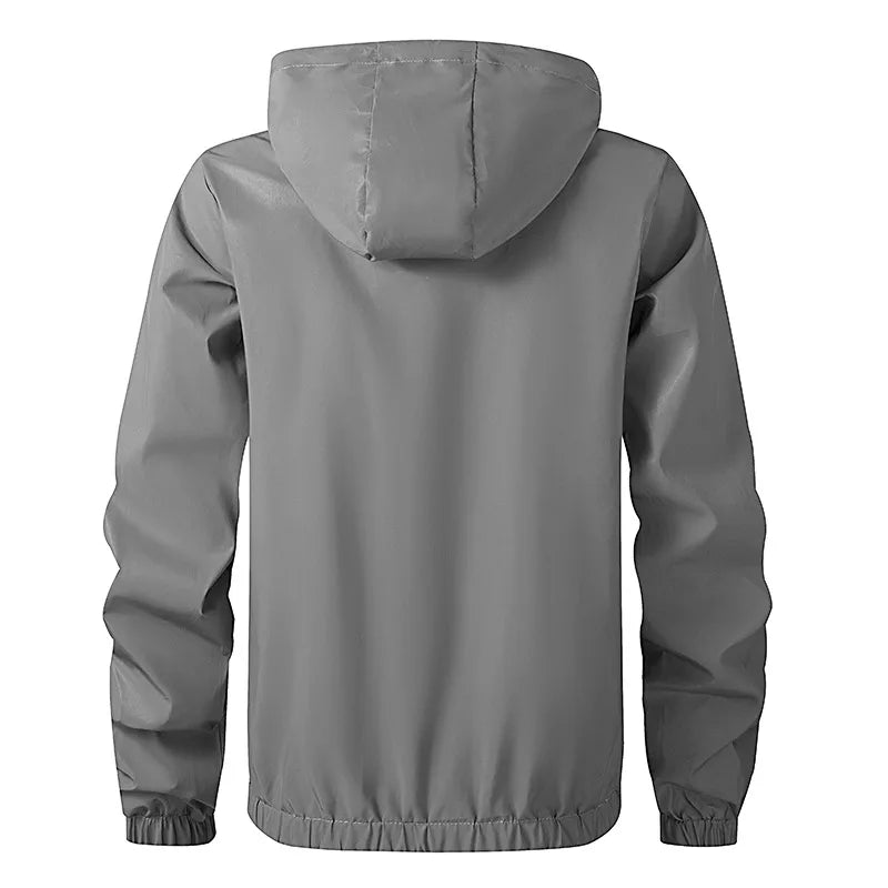 Hooded Long Sleeve Full Zip Casual Streetwear Jacket