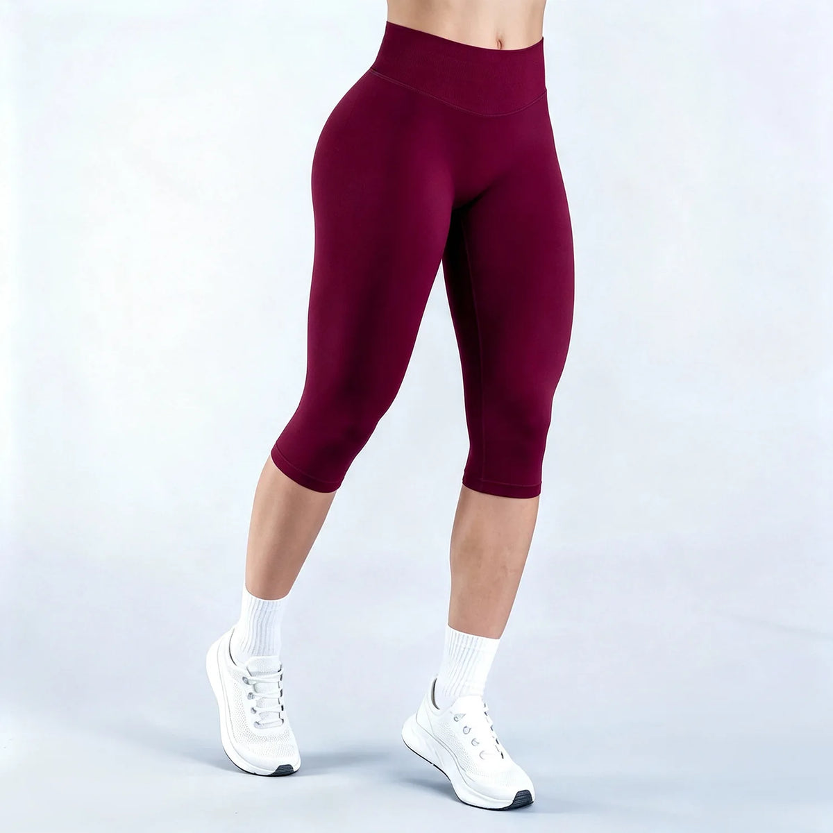 Women's Scrunch Capri Leggings For Workout Outfits And Layering