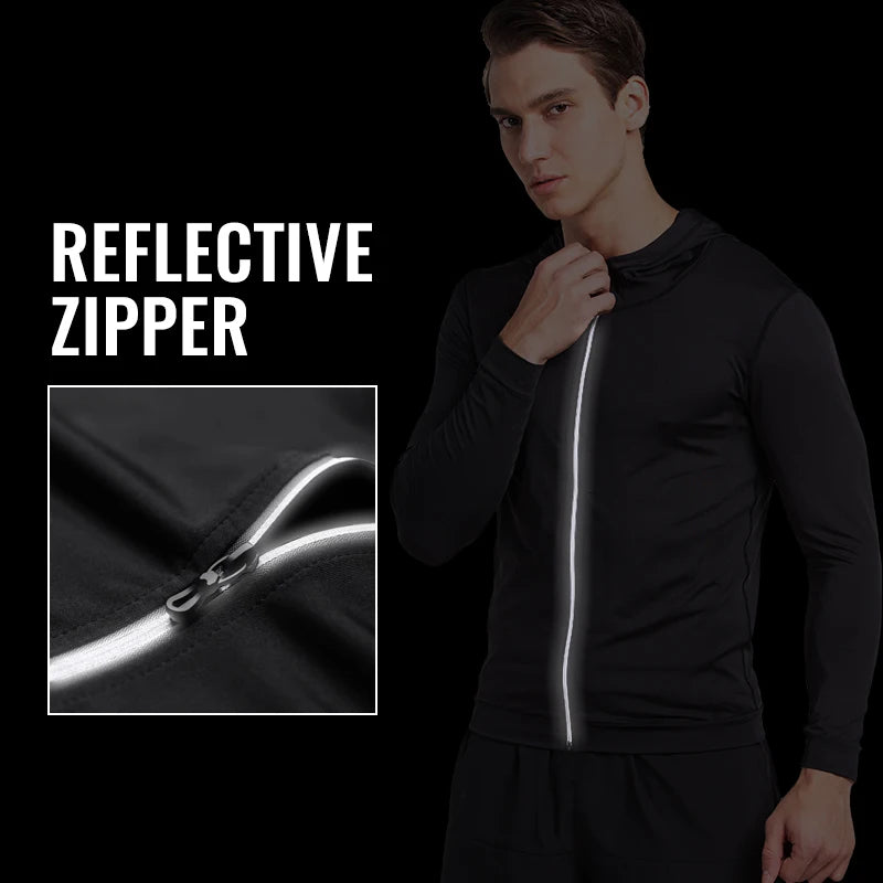 Hooded Long Sleeve Full Zip Running Sports Jacket