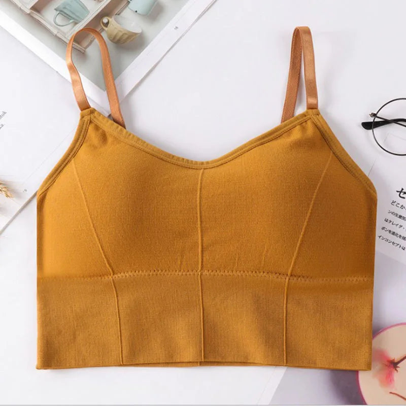 Women's Ribbed Scoop Neck Cropped Tank Top