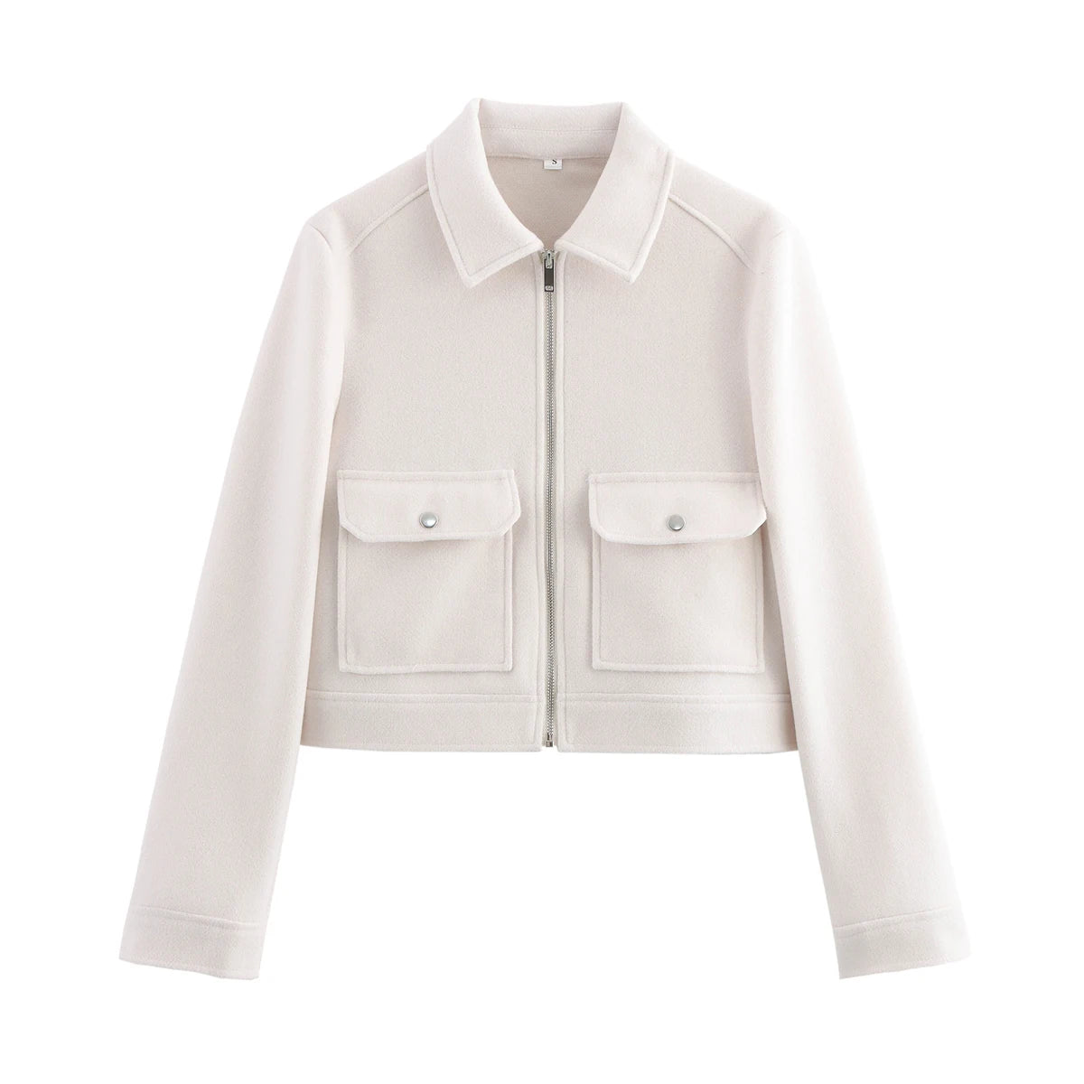 Women's Long-Sleeve Lapel Zip-Front Jacket
