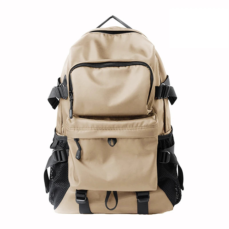 Travel Backpack with Front Pockets and Side Strap Details for Daily Carry