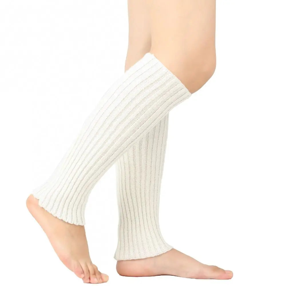 Colorful Ribbed Leg Warmers with Solid and Rainbow Options